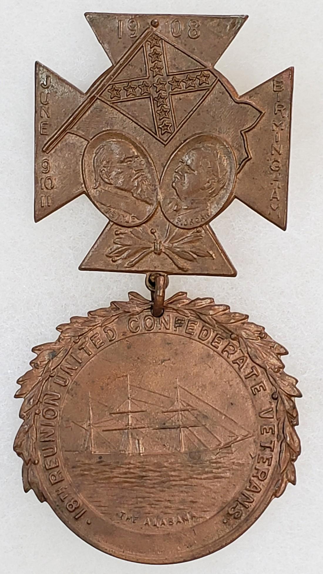 1908 18th United Confederate Veterans Badge for Alabama (1 of 4)