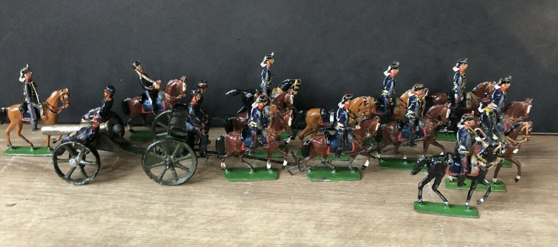 Heyde: RARE 48mm British Royal Horse Artillery. Pre War: Title: Heyde: RARE 48mm British Royal Horse Artillery. Pre War c1900 Description: Generally good condition with some paint loss, missing plumes, etc. A rare set of size 2 British Horse Artillery with