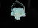 Vintage Hand Blown Blue Crimped Basket - 6