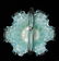 Vintage Hand Blown Blue Crimped Basket - 7