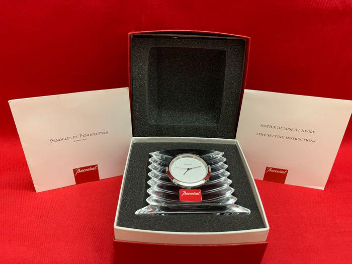 Baccarat Lalande table clock with case and original: Title: Baccarat Lalande table clock with case and original documents Description: Baccarat model Lalande, refined table clock, handmade accessory from Baccarat transparent crystal, the Lalande watch a