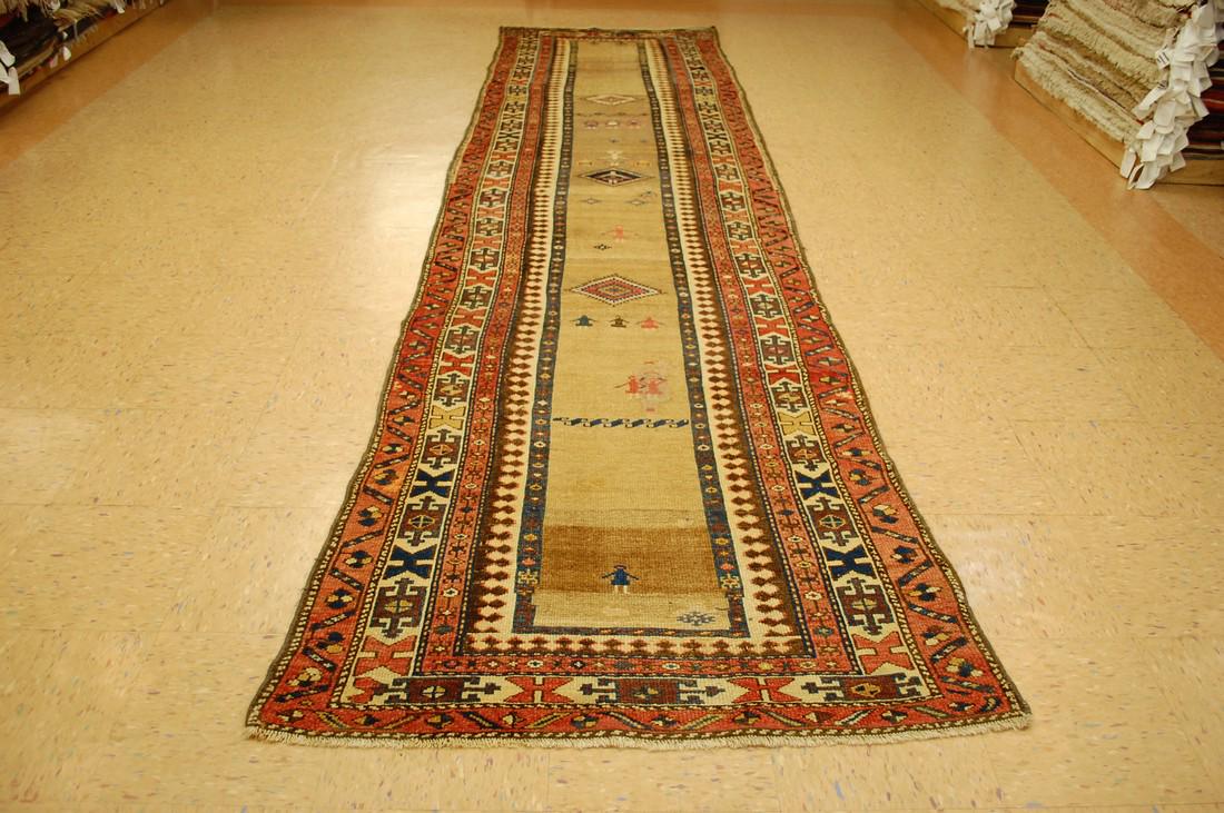 1900s ANTIQUE ULTRA RARE CAMEL WOOL/HAIR PRSIAN: Title:1900s ANTIQUE ULTRA RARE CAMEL WOOL/HAIR PRSIAN BAKHSHAAYESH RUG 3.4x14.3 Description: Pre 1900s SUPER ANTIQUE ONE OF A KIND CAMEL WOOL or ALSO CALLED CAMEL HAIR PRSIAN BAKHSHAYESH or BAKHSHAISH