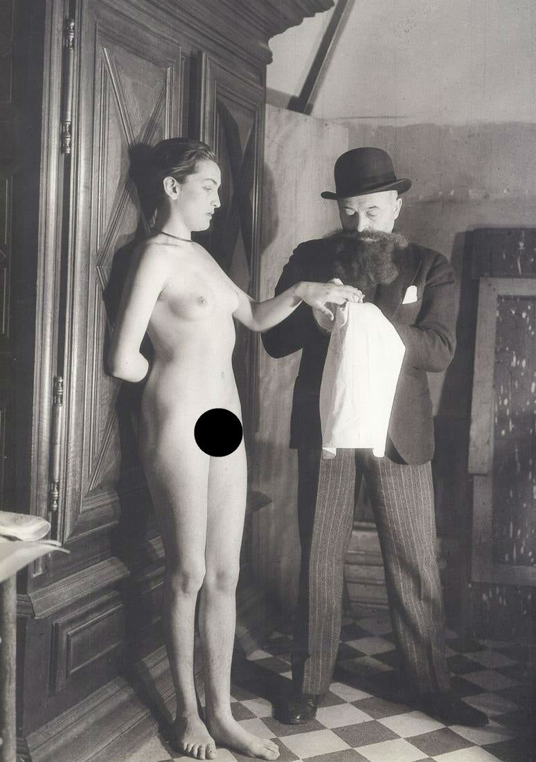 MAN RAY - Meret Oppenheim & Louis Marcoussis, 1937: Artist: MAN RAY Print Title: Meret Oppenheim & Louis Marcoussis, 1937 Medium: PhotoLitho Printed 1980’s in Germany Image size (inches) approx. 11.5 x 8” Man Ray was an American visual artist who s