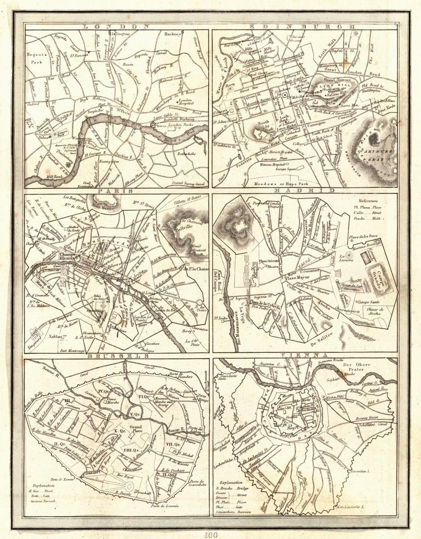 Untitled. [6 Plans of European Capitals] (1 of 1)
