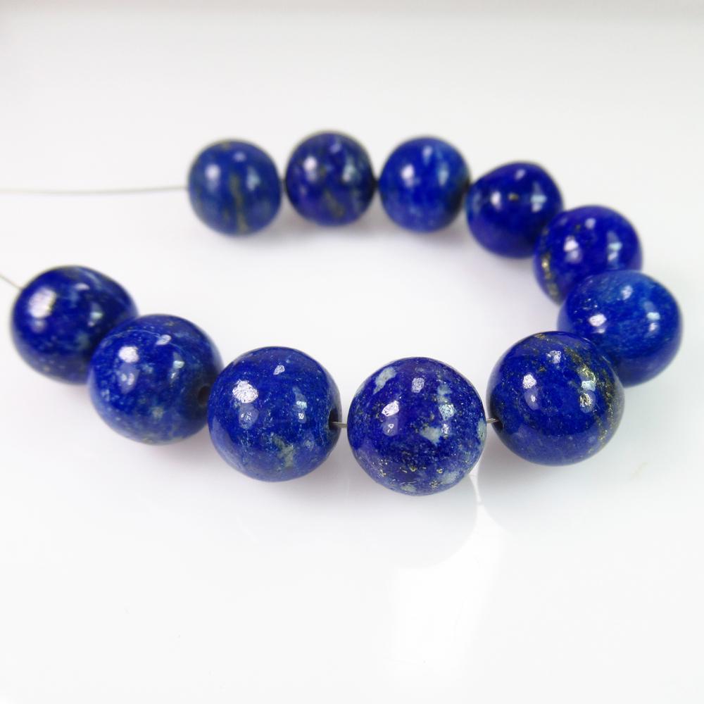 52.98 Ct Genuine 11 Lapis Lazuli Drilled Round Ball (1 of 2)