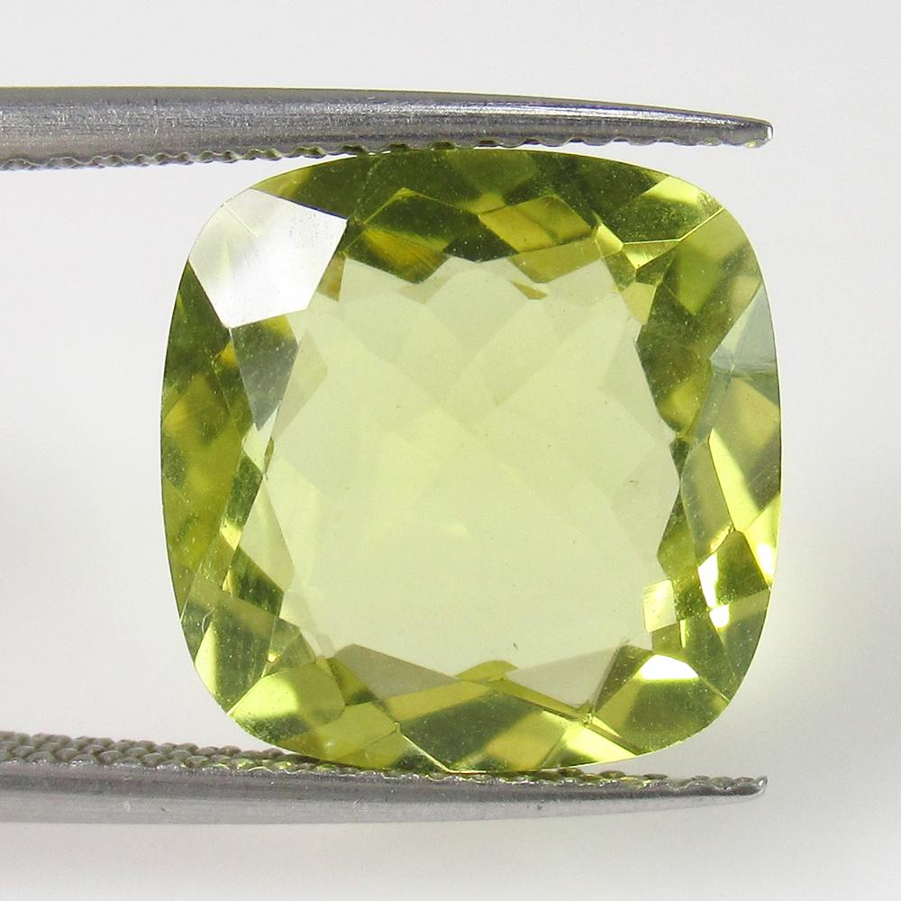 6.17 Ct Genuine Lemon Quartz Square Cushion Cut (1 of 2)