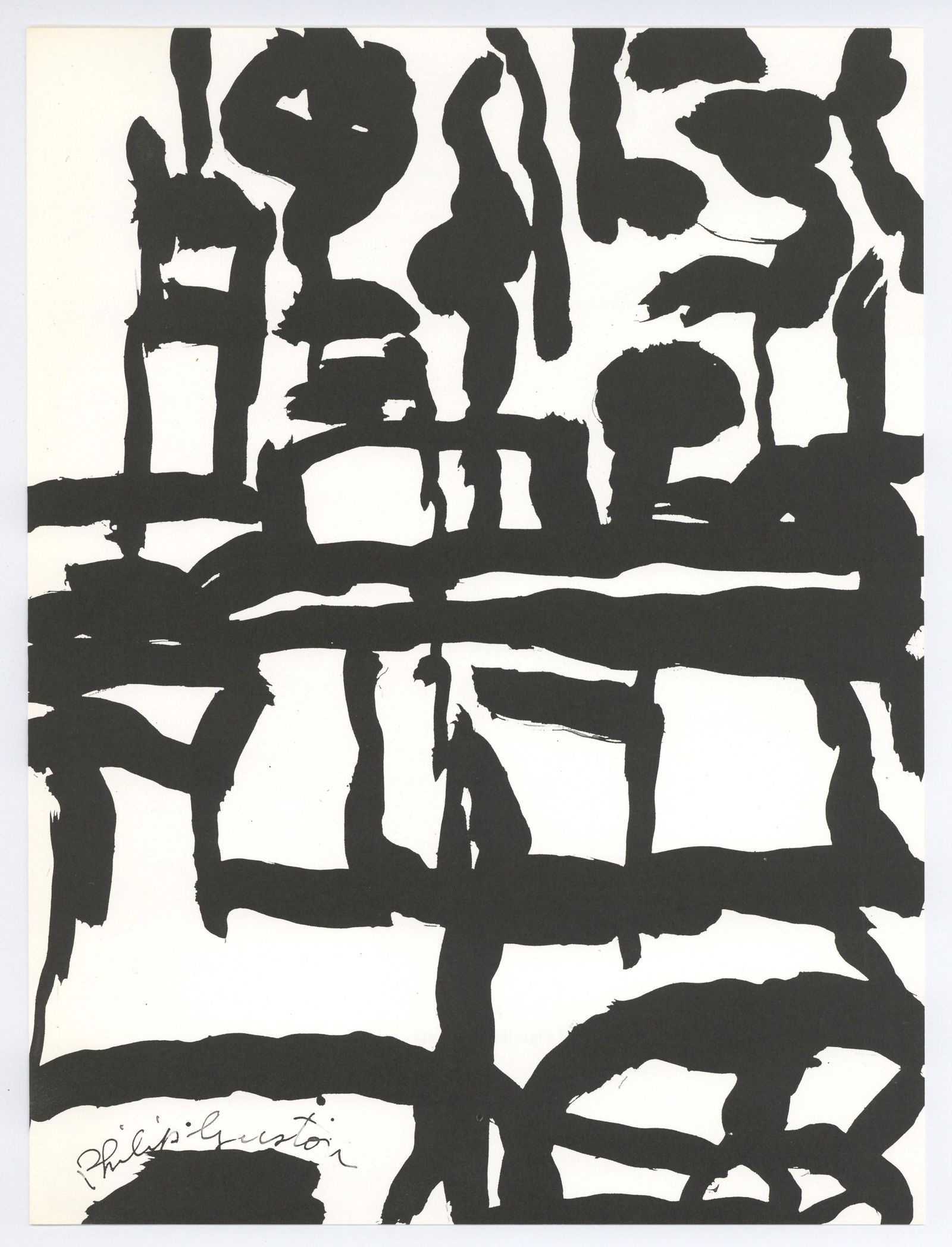 Philip Guston lithograph, 1967 (1 of 2)