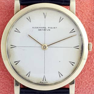 Audemars Piguet - Vintage Ultra Thin Dresswatch Manual: *** Thickness:4.40mm ( 0.1732in) Brand:Audemars Piguet Model:Vintage Ultra Thin Dress Watch, Manual Winding 18kt Yellow Gold Gender:Men Period:1950-1959 Movement:Manual winding Case