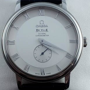 Omega - De Ville Co-Axial Chronometer,Automatic, 39mm -: Brand:Omega ,Jumbo Size Model:De Ville Co-Axial Chronometer,Automatic, 39mm Gender:Men Period:2011-present Movement:Automatic Thickness:10mm Case material:Steel Extras:Universal Watch Box 