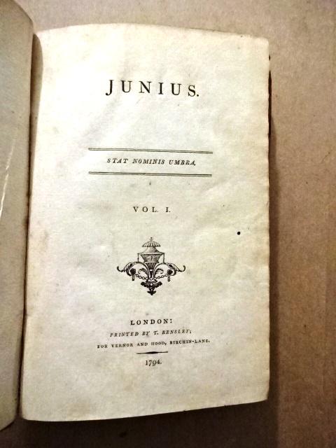1794 Two-Volume Leather Book of Junius (1 of 2)
