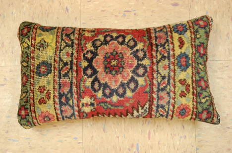 Antique Hand Made of Caucasian Pillow Cushion Rug 1'2": Title: Antique Hand Made of Caucasian Pillow Cushion Rug 1'2" x 1' 8"Description: Antique Detailed three Design Hand Made by antique rug Pillow_cushion With Exact Size of 1'2"x2' Polly Fiber