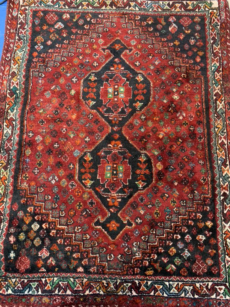 Semi Antique Hand Woven Persian Afshar  Rug 5.4x4 (1 of 10)