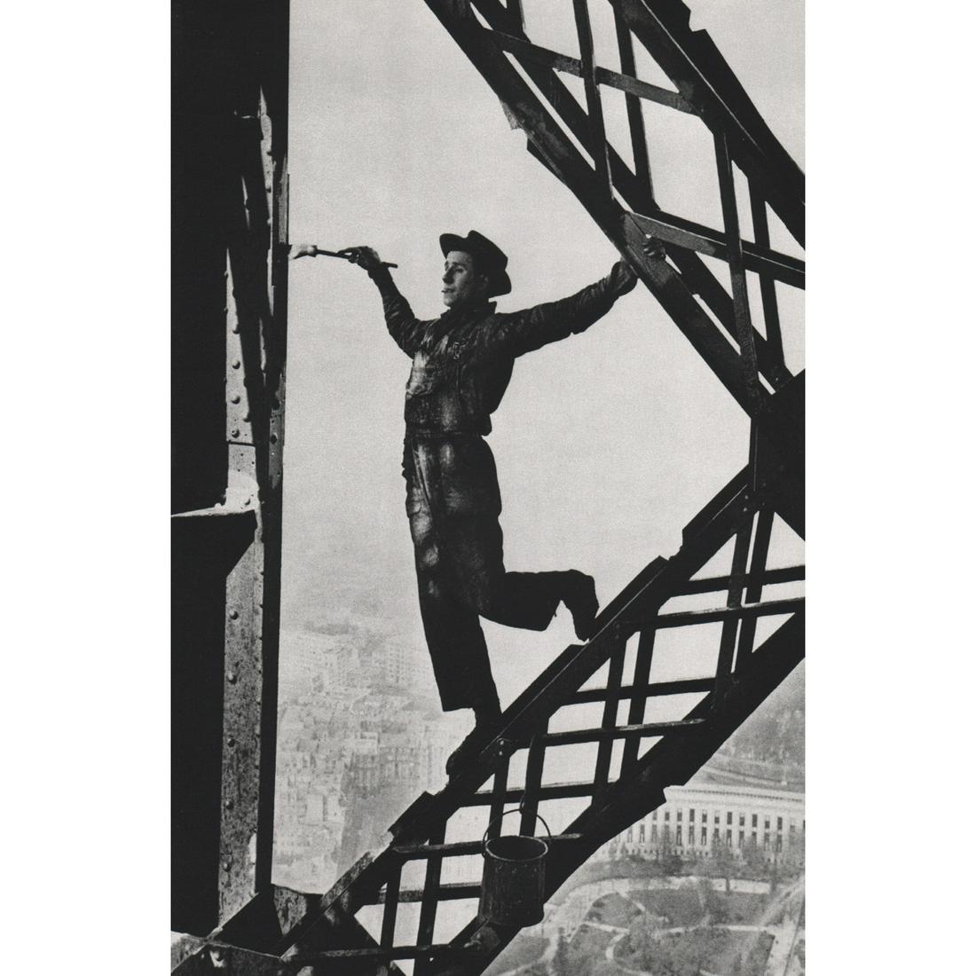 MARC RIBOUD - Le Peintre: Artist: MARC RIBOUD Print Title: Le Peintre de la tour Eiffel, 1954 Medium: Sheet-fed Gravure Printing Date: early 1980's Printed in France Image Size: 11.5 x 7.5 inches Marc Riboud (1923-2016) was a