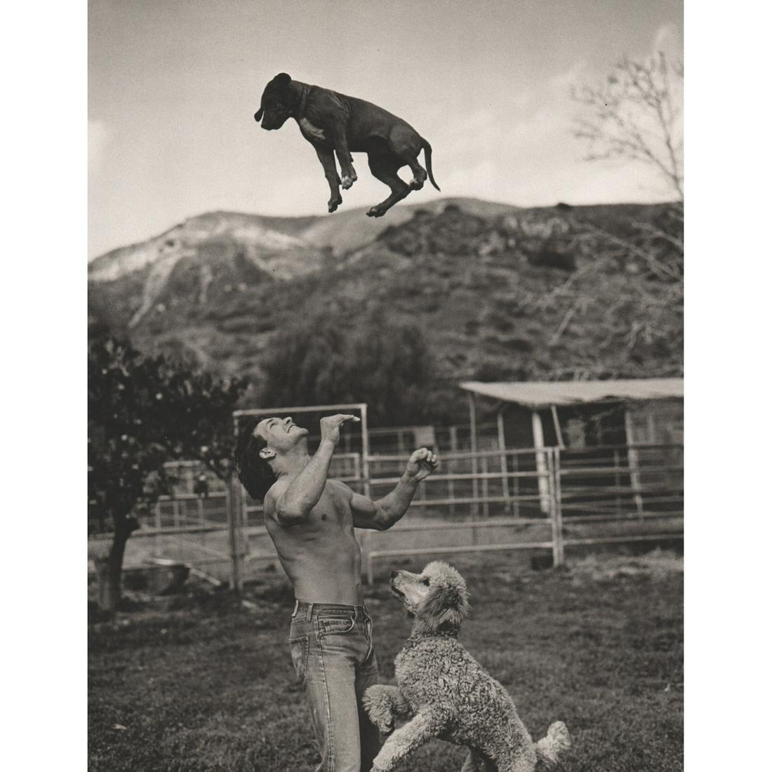 BRUCE WEBER - Patrick Swayze, Hollywood 1985: Artist: BRUCE WEBER Print Title: Patrick Swayze, Hollywood 1985 Medium: Sheet-fed Gravure Printing Date: 1980's Printed in Spain Image Size approx: 11 X 8.5 inches Bruce Weber is an American fashion p