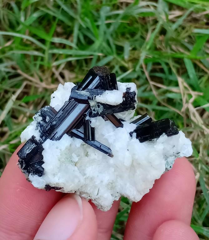 19 Gram Beautiful Natural Tourmaline Specimen: No Reserve! Title: 19 Gram Beautiful Natural Tourmaline Specimen Treatment: Natural Gemstone: Tourmaline Weight: 19 Gram Size/Dimensions: 41x35x20 mm Origin: Pakistan Shipping: Domestic: Flat-rate of 