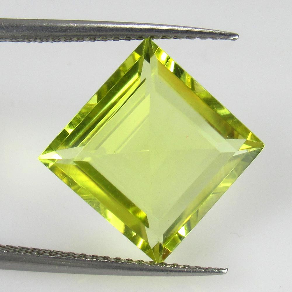 6.98 Ct Genuine Lemon Quartz Square Cut (1 of 2)