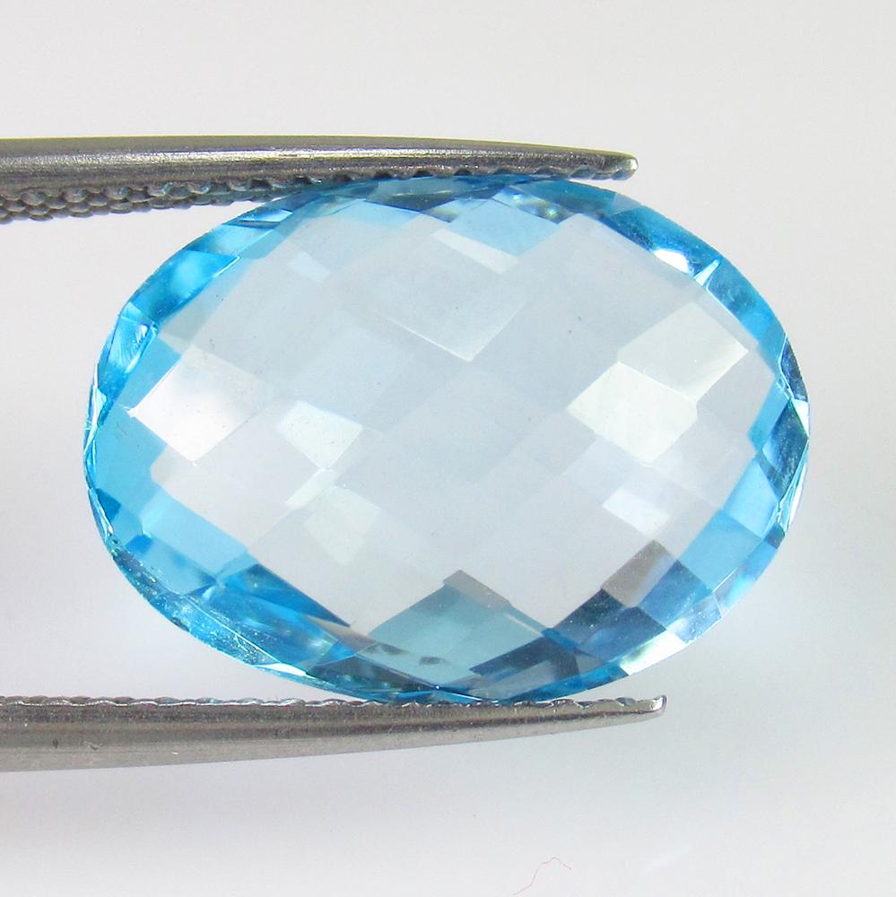 8.01 Ct Genuine Brazil Sky Blue Topaz Oval Cut (1 of 2)