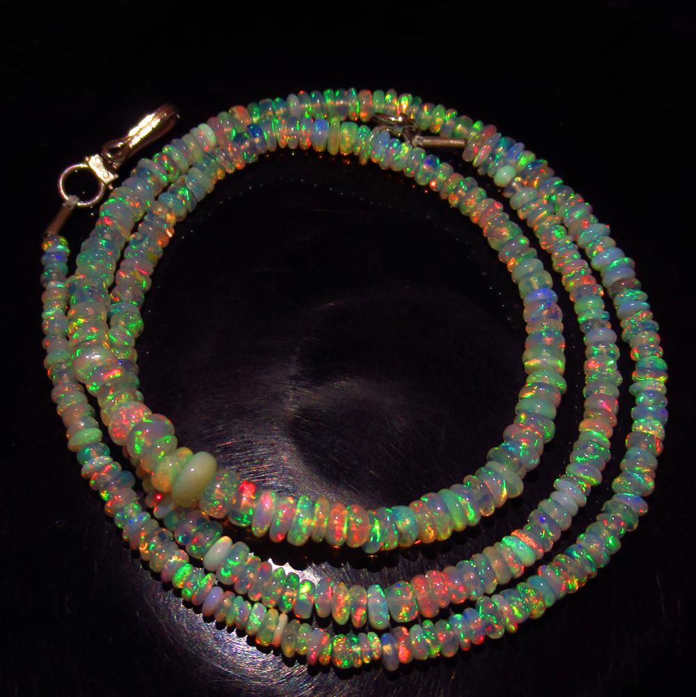 33.16 Ct 925 Silver 293 Ethiopian Round Opal Beads (1 of 3)