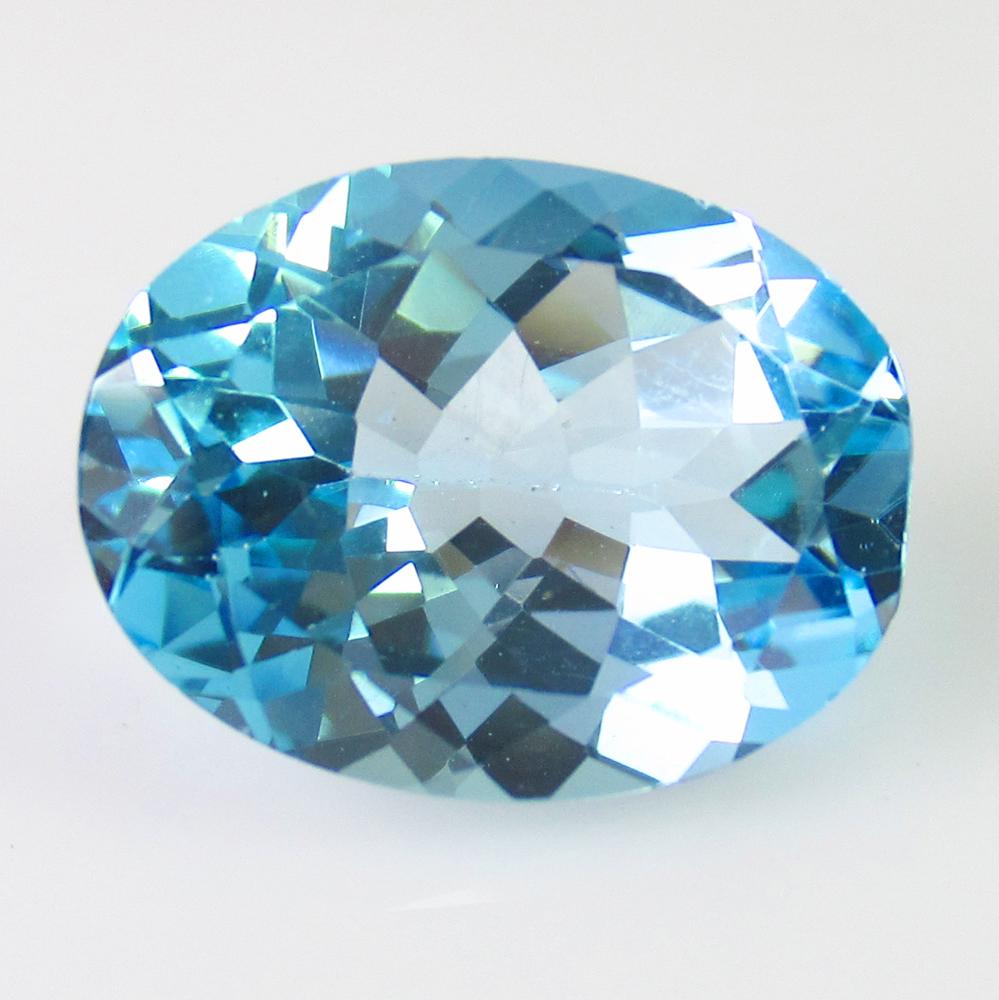 10.51 Ct Genuine Brazil Sky Blue Topaz Oval Cut (1 of 2)