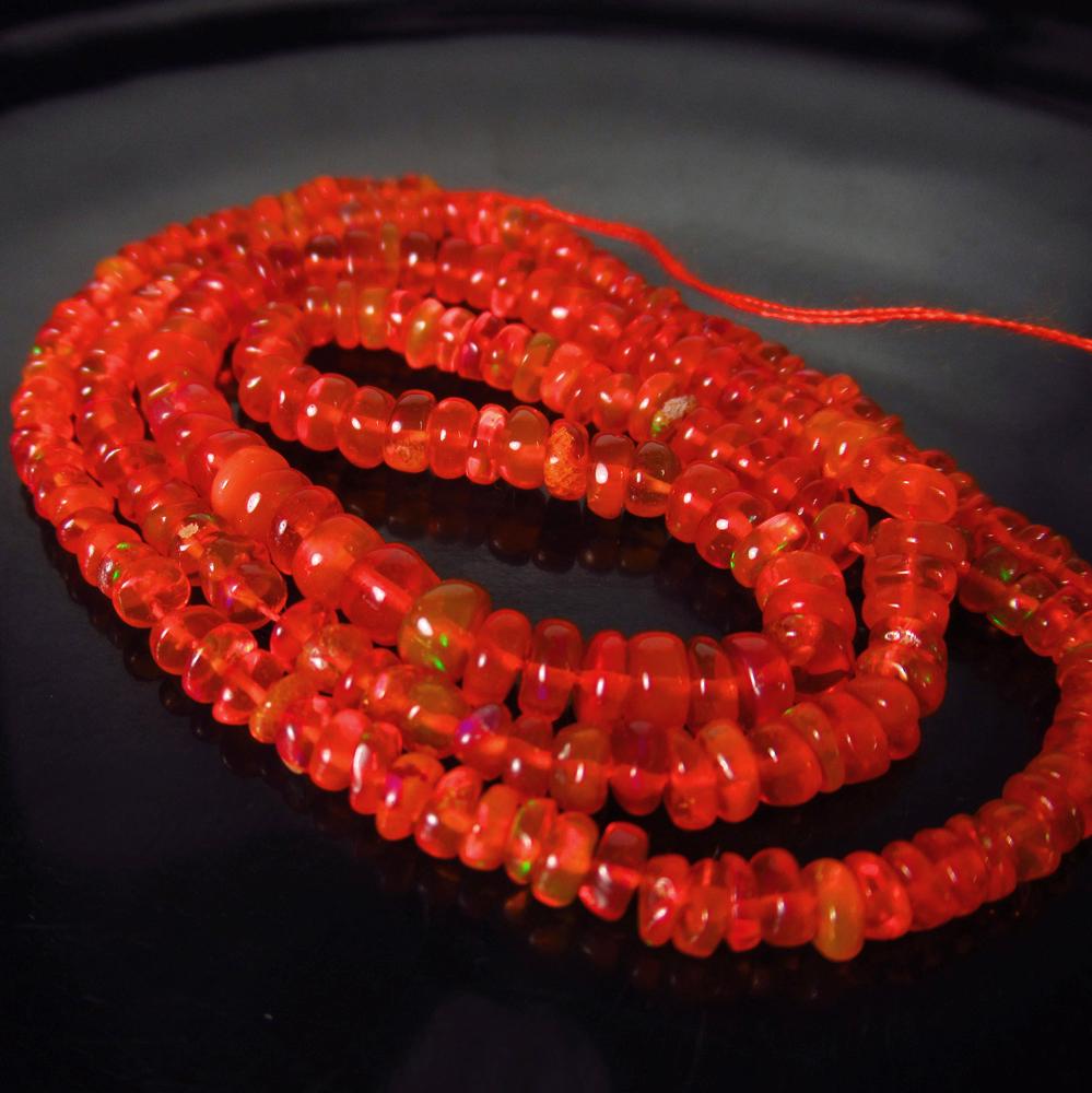 26.38 Ct Genuine 232 Drilled Round Orange Fire Opal (1 of 2)