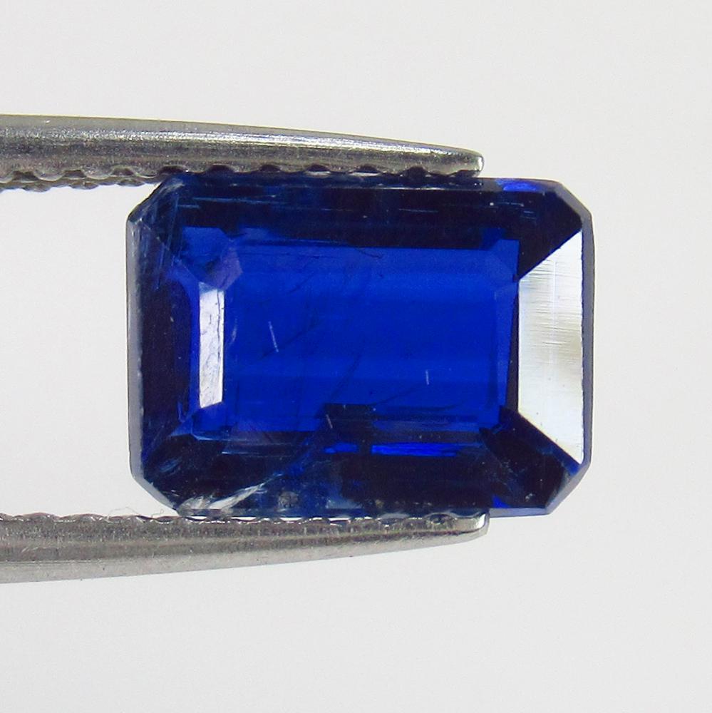 1.71 Ct Genuine Deep Blue Kyanite Emerald Cut (1 of 2)