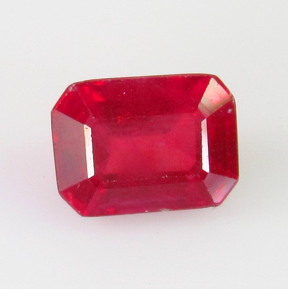 2.02 Ct Genuine Blood Red Ruby Octagon Cut (1 of 2)