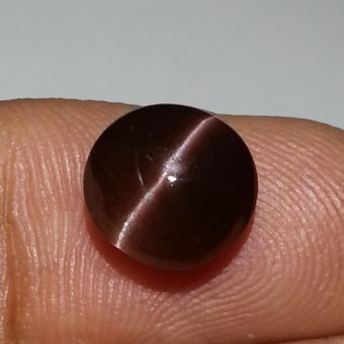3.38 ct Natural Scapolite Cat' Eye: No Reserve! Title: 3.38 ct Natural Scapolite Cat' Eye Color/Clarity: Opaque Loosegemstone Carat Weights: 3.38 Size/Dimensions: 9.40 x 9.40 x 5.50 Round - Africa Shipping: Worldwide: Flat-rate of $10.0