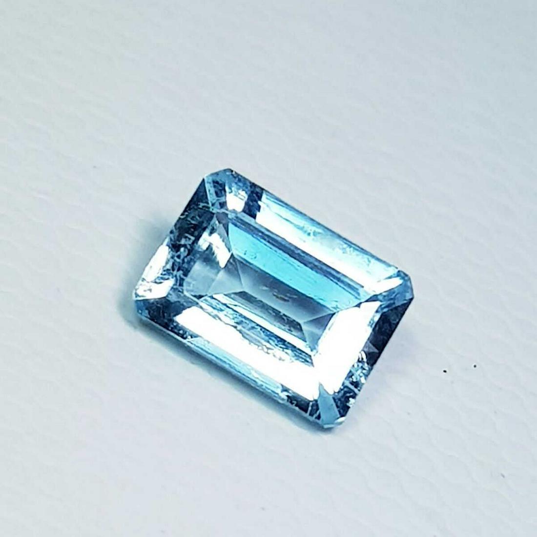 0.80 ct Natural Aquamarine Emerald Cut (1 of 6)