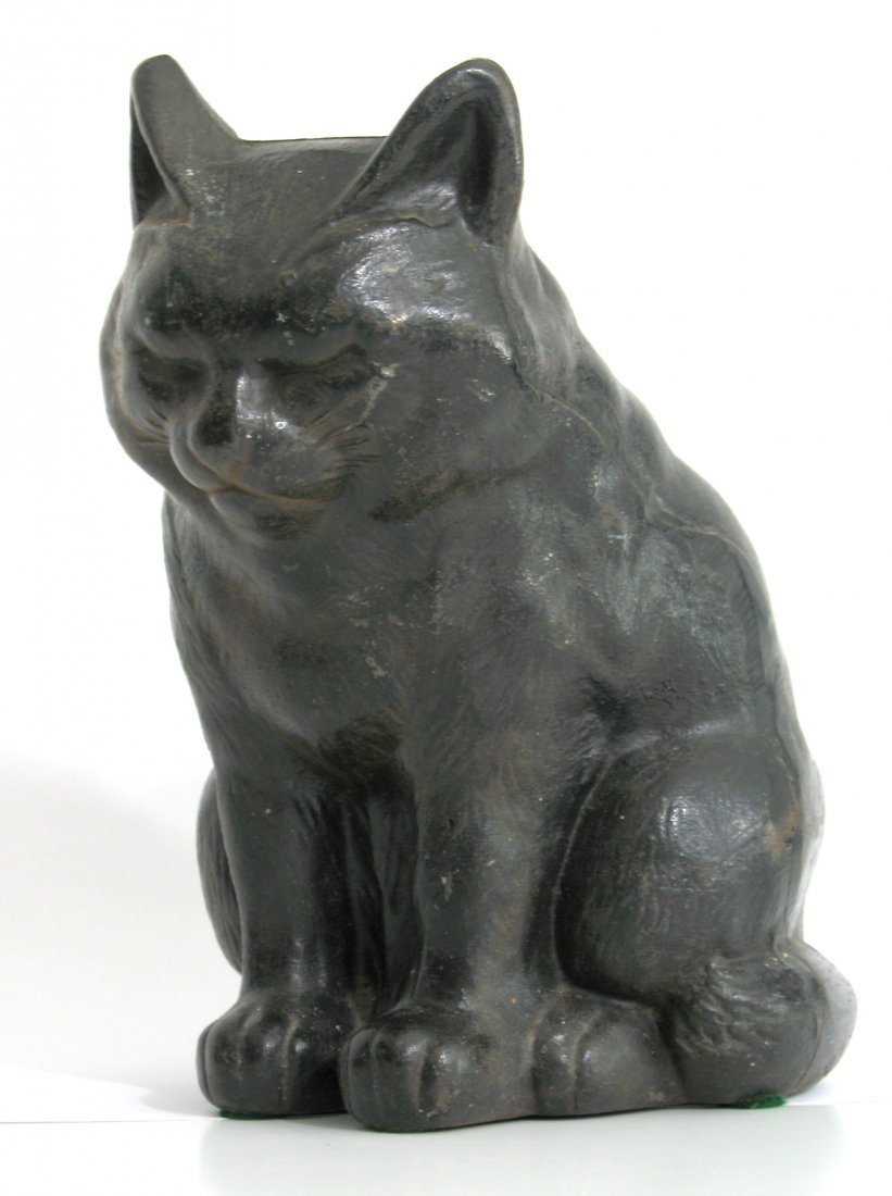 Cast Iron Sleeping Cat Doorstop (1 of 2)