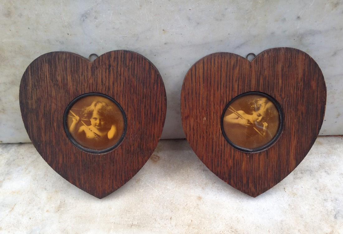 Or. C1900 Heart Shaped Frames With Cupids (1 of 4)