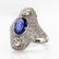 Estate Platinum GIA Ceylon Sapphire and Diamonds Ring - 4