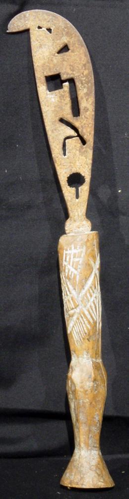 Asante Tribe (ashanti Or Fante) Ceremonial Sword Used: Title: Asante tribe (Ashanti or Fante) Ceremonial sword used in women's secret society Date/Period: Asante tribe (Ashanti or Fante) Ceremonial sword used in women's secret society Ghana Wood, metal ha