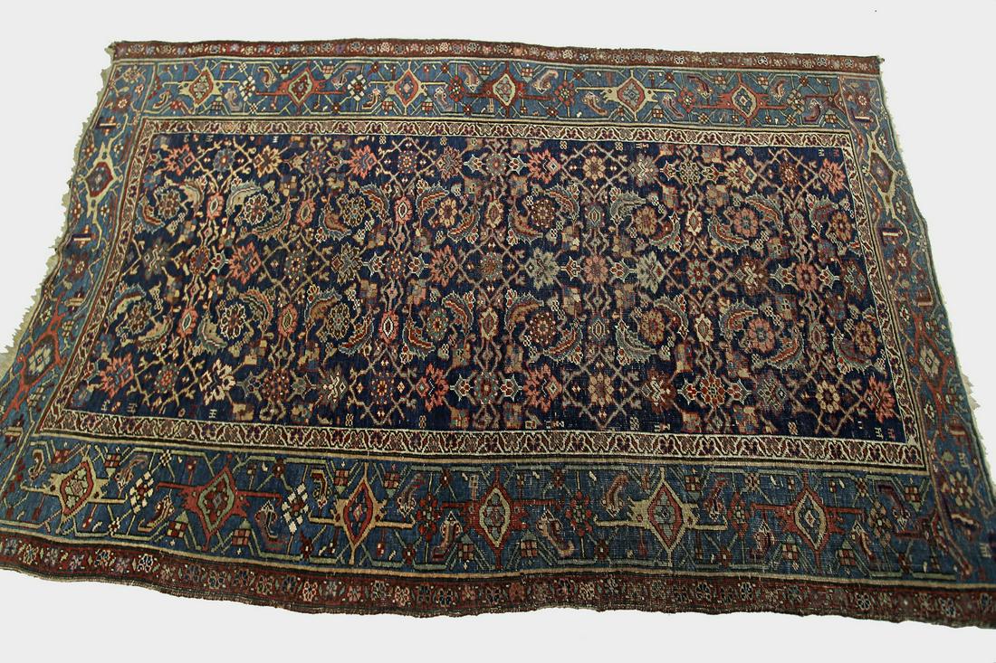 Bijar Rug 4'x7' Antique Persian Kurdish Bijar Iron (1 of 7)