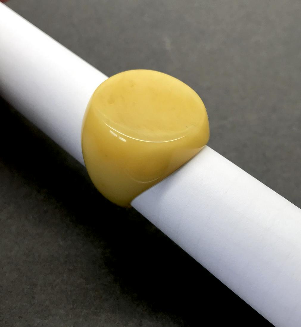 Baltic amber ring hand cut seamless (1 of 8)