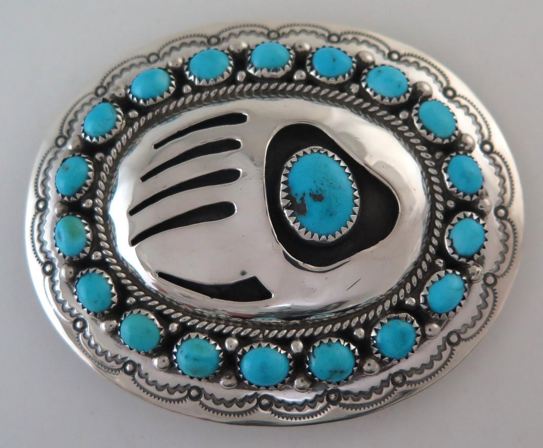Navajo Wilbur Musket Sterling Silver & Turquoise (1 of 6)