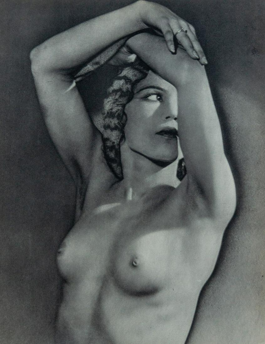 MAN RAY - Solarized Nude, 1932: Artist: Man Ray Title: Solarized Nude, 1932 Medium: Sheet Fed Gravure, 1932, France Dimensions: 9.2x11.85" Heat Wax Mounted on 12x16" Conservation Board Man Ray, original name Emmanuel Radnitzky, was