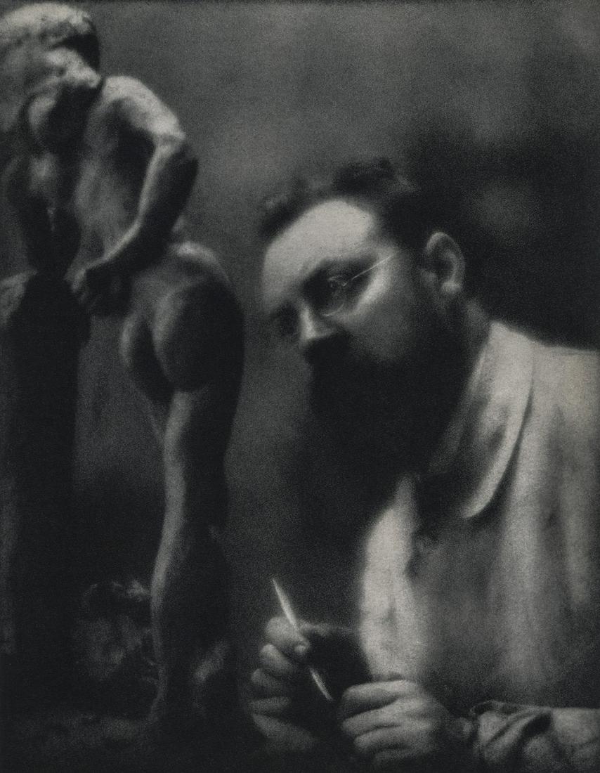 EDWARD STEICHEN - Henri Matisse and "La Serpentine": Artist: Edward Steichen Title: Henri Matisse and "La Serpentine", 1909 Medium: Sheet Fed Gravure, 1963, Switzerland Dimensions: 7.45x9.6" Heat Wax Mounted on 11x14" Conservation Board Edward Steichen