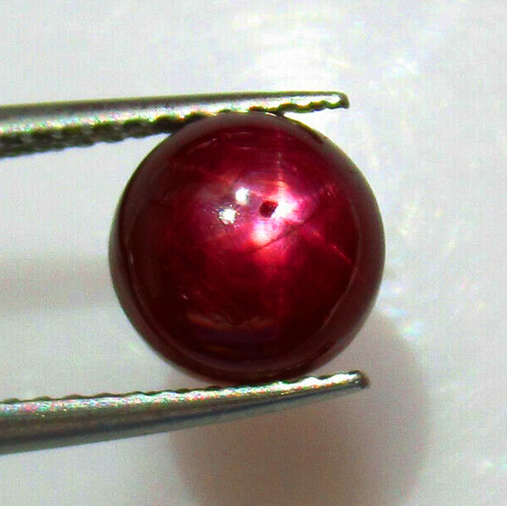 4.28 Ct Genuine Six Line Star Ruby 7.5 mm Round (1 of 2)
