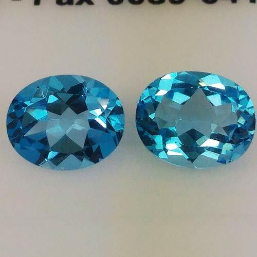 6.20CTS PERFECT 2 PCS- VVS QUALITY - 100%NATURAL BLUE: No Reserve! Title: 6.20CTS PERFECT 2 PCS- VVS QUALITY - 100%NATURAL BLUE TOPAZ - OVAL - BT3 Brand: MRS GEMS Carat Weights: 6.2 Size/Dimensions: 10.00x8.00x6.40 MM Shipping: Domestic: Flat-rate of $15.