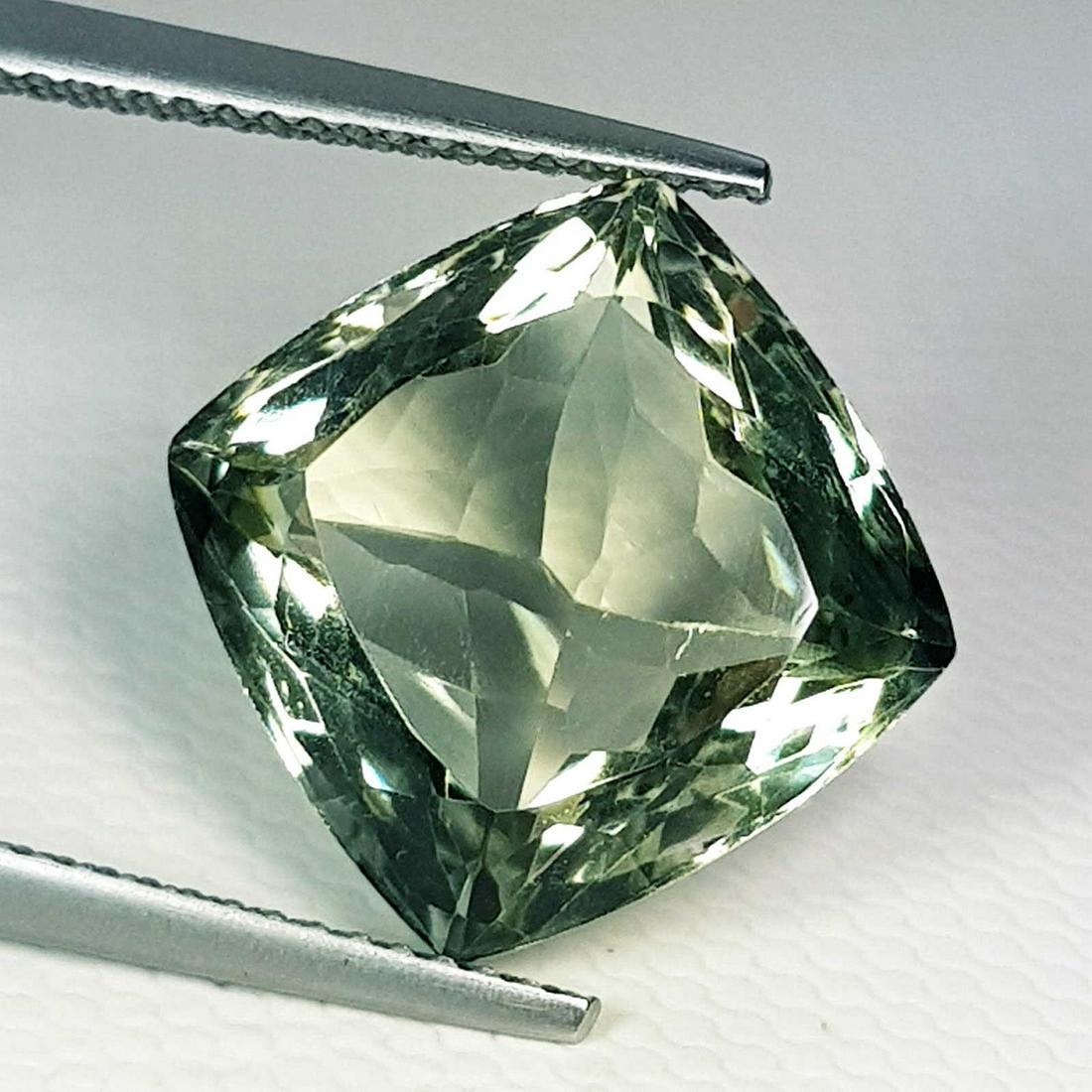9.00 ct Natural Green Amethyst Cushion Cut (1 of 6)