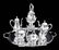 Keller 8 pc Sterling Silver Tea Set