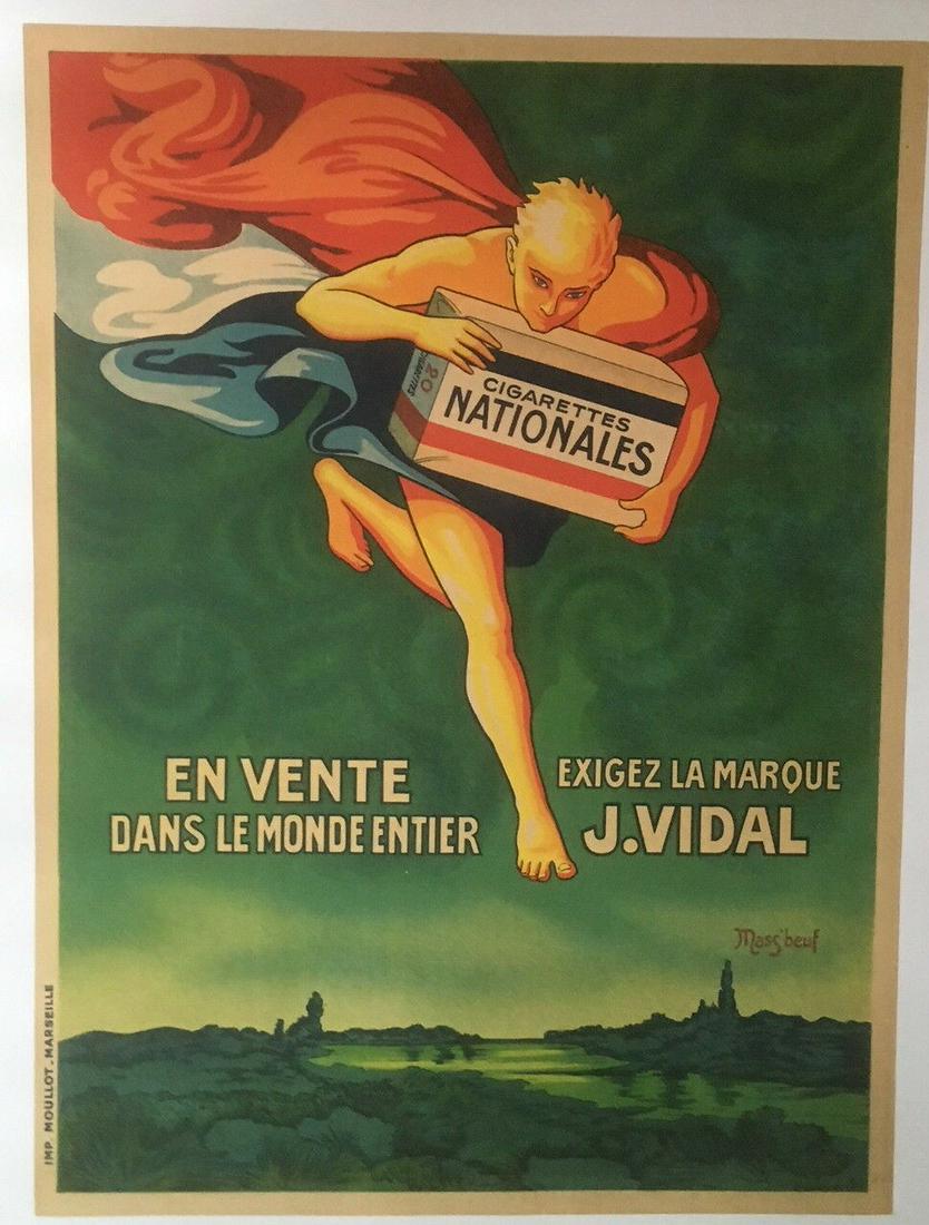 Original Vintage c.1920 French Cigarettes Nationales (1 of 4)