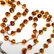 Vintage amber Catholic rosary 5 decades & cross - 3
