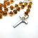 Vintage amber Catholic rosary 5 decades & cross - 6
