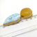 Pendant Baltic amber & Larimar in gilded silver - 6