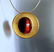 Pendant Baltic amber in gold plated silver