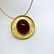 Pendant Baltic amber in gold plated silver - 2
