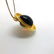 Pendant Baltic amber in gold plated silver - 3