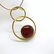 Pendant Baltic amber in gold plated silver
