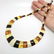Cleopatra's collar flat necklace Baltic amber - 5